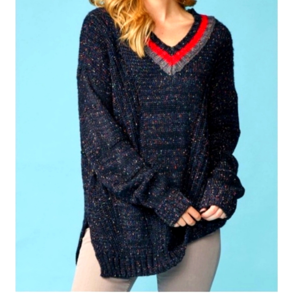 Oversized V-neck Sweater (small)